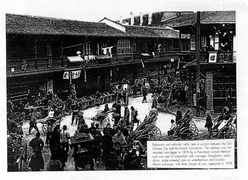 Introduction de la « toquade » (pousse-pousse) « par un Français arrivé de Tokyo, M. Ménard » ; l’Echo de Chine, 21 mars 1905