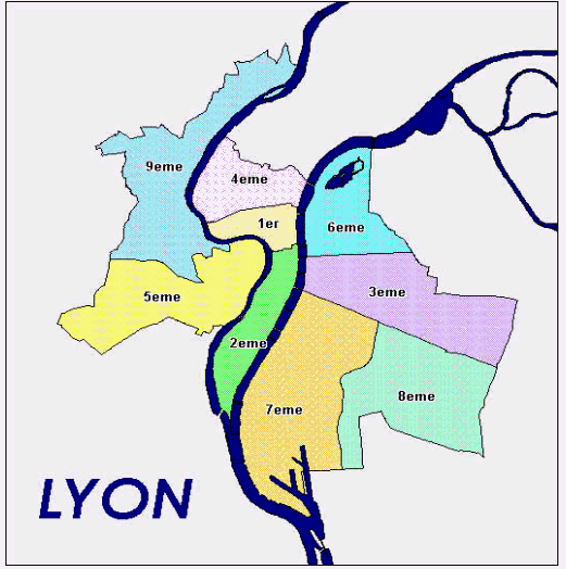 Une carte de LYON
