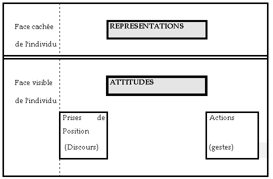 Visualisation de la relation représentations et attitudes