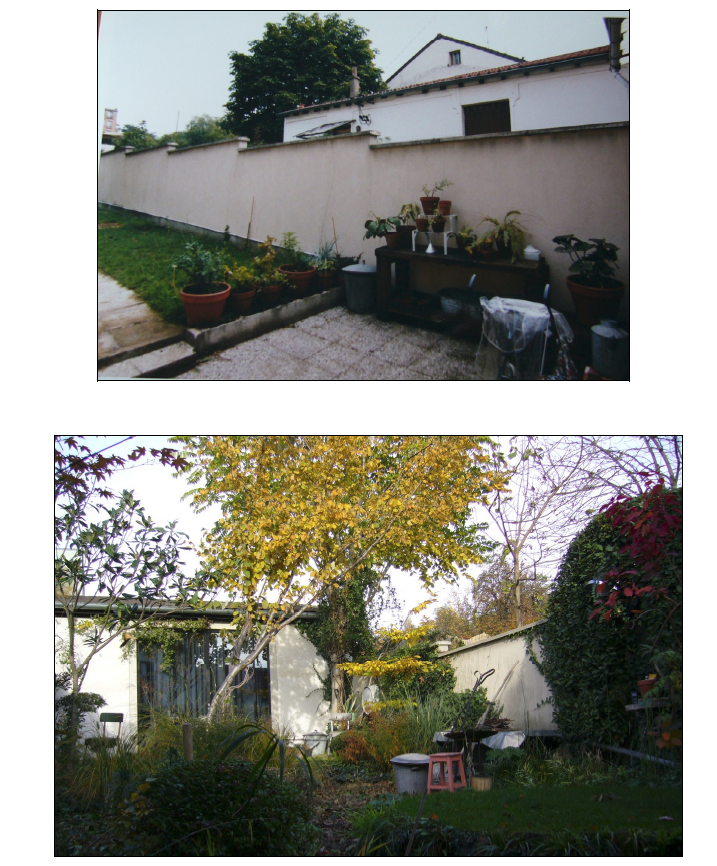 Figure 6-2 : Chez Bérengère et Loïc : le jardin à l’achat et après les aménagements 