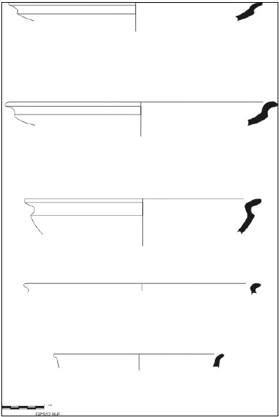 Figure 6‑8 : KR0520-Tol-e Qaleh, exemples de profils de céramique achéménide/LPW