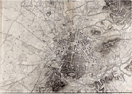 Plan d’Athènes de Kaupert. 1875
