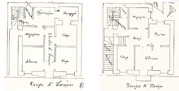Plan de la maison de A. Kouroussopoulos. Quartier Kolonaki