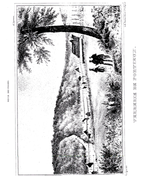 Figure 6 :Verrerie de Portieux vers 1850-gravure