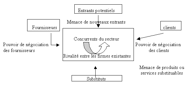 Figure 1.5. : Modèle des cinq forces