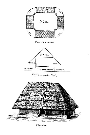 Fig. 6 : Les maisons pluricellulaires du Hab.  