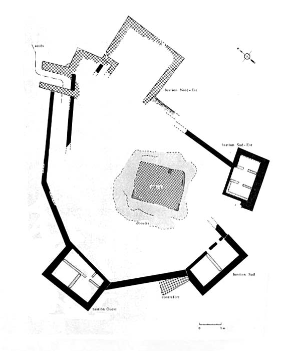 Fig. 46 : Plan de la fortification de Dr al-Suln à Trgha (bla)