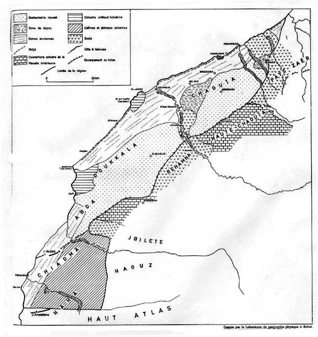 Fig. 54 : Relief des plaines atlantiques moyennes. 