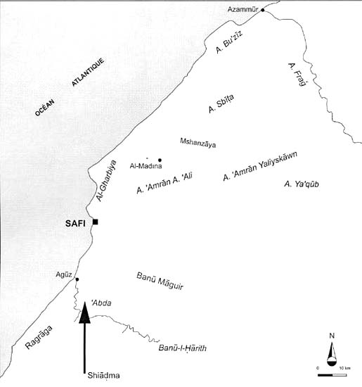 Fig. 58 : Le peuplement de la région de Safi au 16