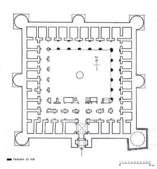 Fig. 69 : Plan du rez-de-chaussée du Rib de Sousse.  