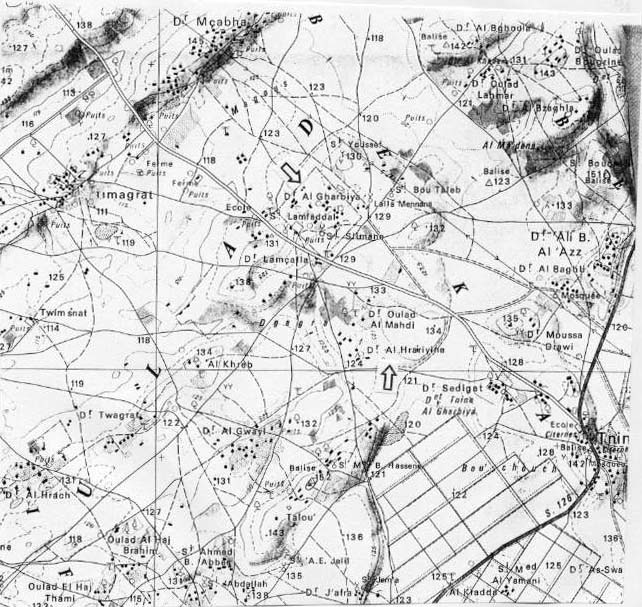 Fig. 102 : Al-Madna : Carte topographique.  