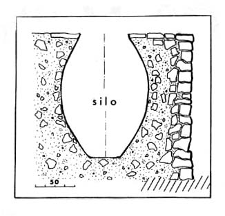Fig. 130 : Coupe d’un silo creusé à Mezquita, Valence. 