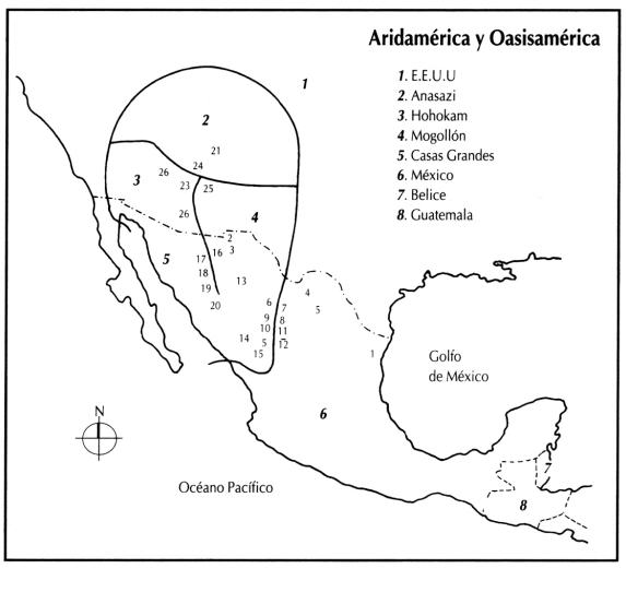 Partie 2 - fig. 19. Aridamérica et Oasisamérica.