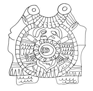 Partie 2 - fig. 55. Céramique de Teotihuacan. Chevalier Aigle.