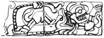 Partie 3 - fig. 61. Serpent dévorant un squelette. Tollan.