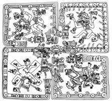 Partie 3 - fig. 62. Les quatre orients. Codex Borgia