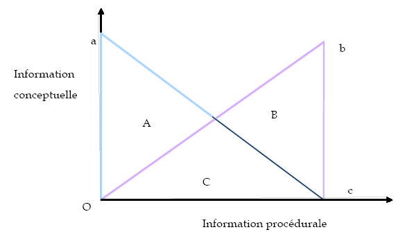 Figure 3 : informations conceptuelles et procédurales (Moeschler, 2002, 12)
