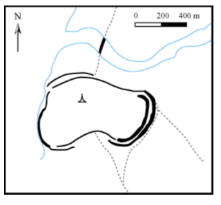 Figure 43. Sittang – plan d’après photographie aérienne