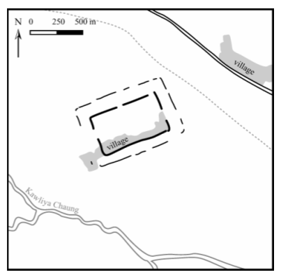 Figure 39. Kawliya – plan d’après photographie aérienne