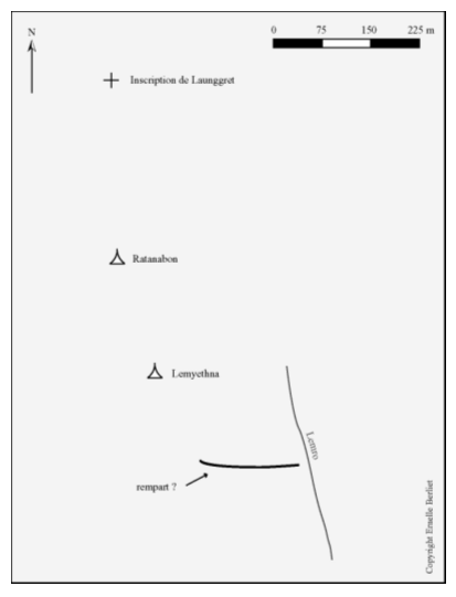 Figure 95. Launggret – relevé des structures au sol (GPS)