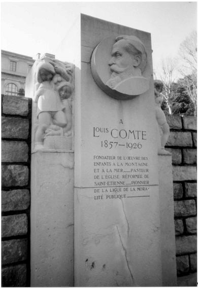 3- Sauvetage de l’Enfance, monument à Louis Comte, place Louis Comte à Saint-Etienne