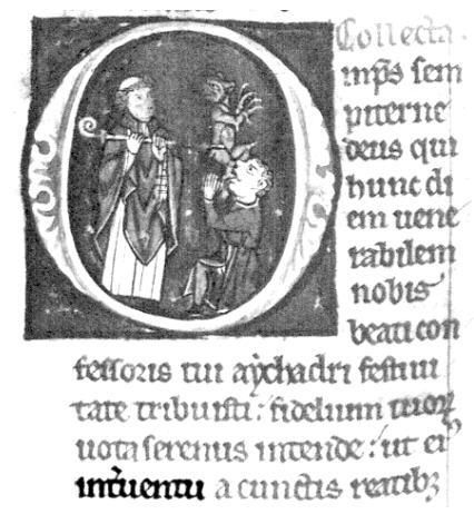 Planche 24 : Achard de Jumièges, Missel (XIIIe s), Arras, Bibliothèque de la ville, ms.44, fol. 255r.