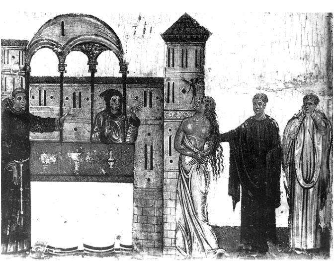 Planche 42 : François, panneau de Pise, musée saint Matthieu (XIIIe s), détail.