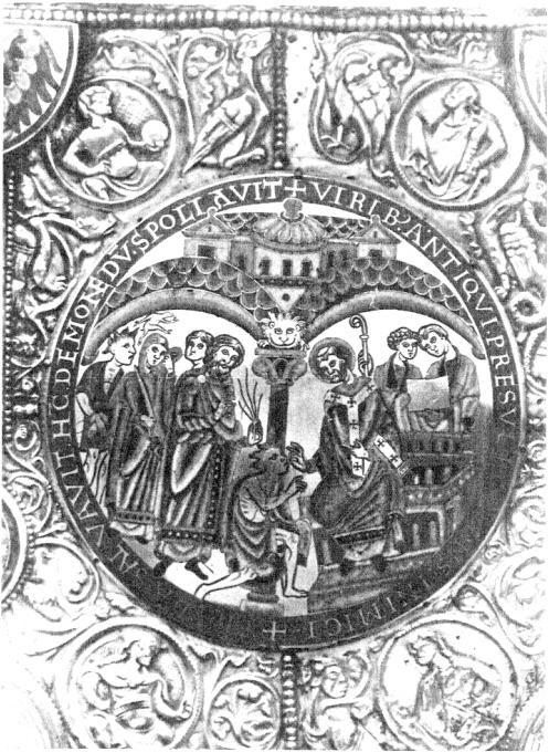 Planche 48 : Héribert de Cologne, émail sur reliquaire d'argent, abbaye bénédictine de Deutz, 2