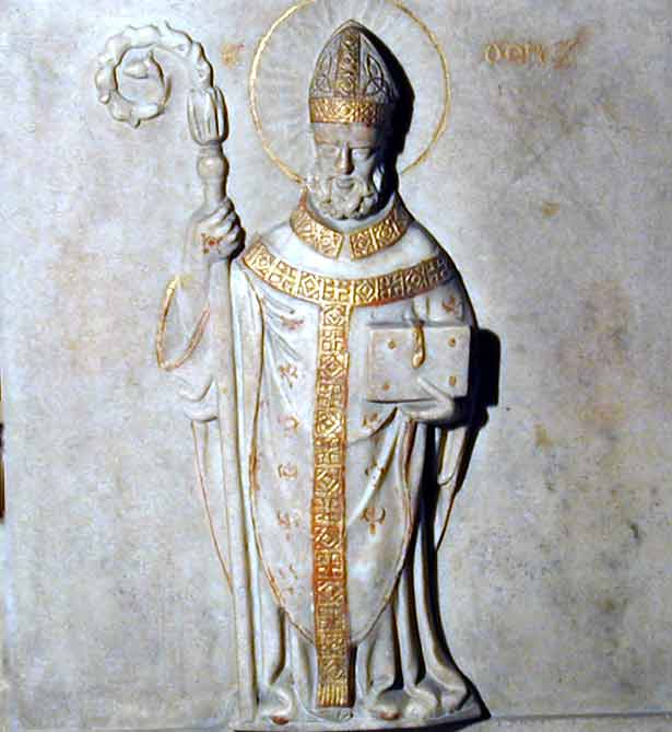 Fig. 4 : Détail de l’autel majeur en marbre (San Michele Maggiore, Pavie)