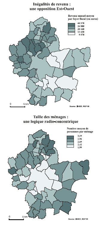 Figure A2 - Éléments de structuration socio-spatiale du Grand Lyon