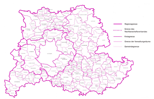 Figure 6- La région de Stuttgart et ses différents maillages