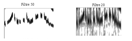 Figure 5.15 Effet d’un filtre (suppression des valeurs inférieures à 50 ou 20) 