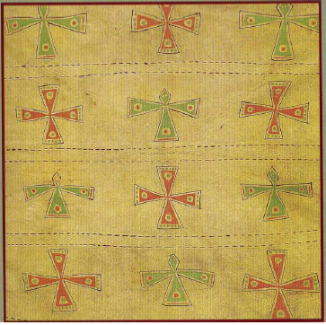 Peau d’élan identifiée comme partie du costume de la femme sacrée initiant la danse du Soleil chez les Blackfeet, Smithsonian Institution, in 