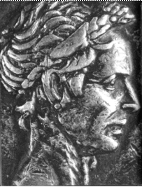 Fig.3 : Denier d’argent à l’effigie de César, Bibliothèque nationale, Cabinet des Médailles ; cf. P. Grimal, 