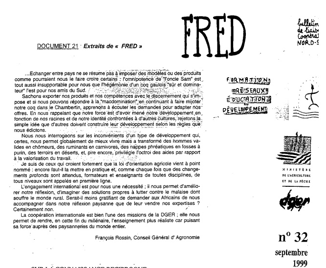 Document 21 : Extraits de "FRED"