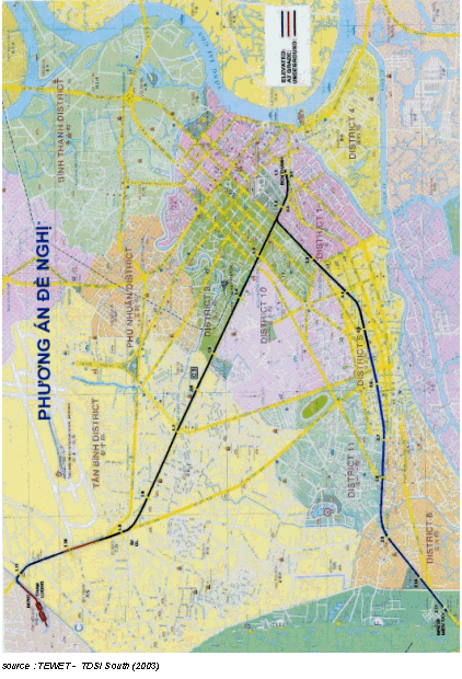 Illustration 21 : Projet de deux premières lignes de métro pour HCMV