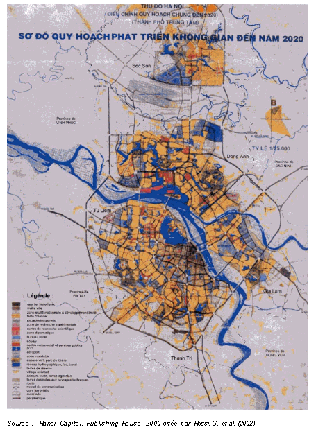 Illustration 13 : Le Schéma Directeur d'aménagement urbain d'Hanoï de 1998