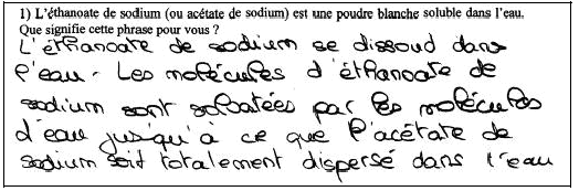 Image 6.2 – Réponse des élèves Sylvain et Aurore à la question 1 de la partie I