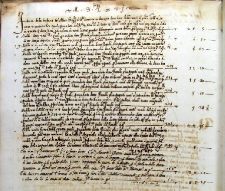 Présentation et transcription d’une partie des documents d’archives concernant les paiements pour la peinture d’autel de Taddeo et Federico Zuccari à San Lorenzo in Damaso (inédit).