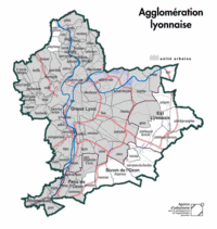 Carte n°2 : Le périmètre du SCOT de l’agglomération lyonnaise