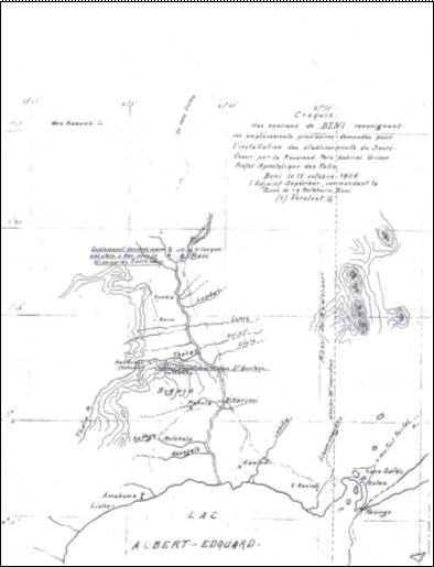 Carte 7 : Mission chrétienne proposée aux Déhoniens à Beni en 1906
