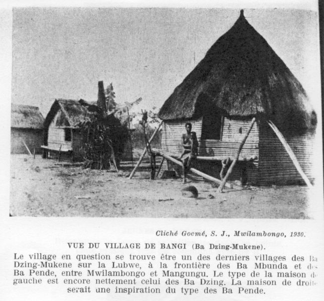Vue du village Ding de Bangi, 1930 