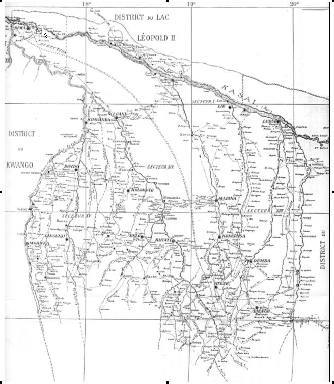 Carte 9 : Occupation du Bas-Kwilu par la C.K. 1901 