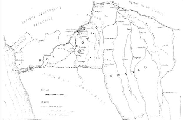 Carte 12 Préfecture apostolique du Kwango vers 1925 