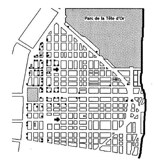 Carte n° 5 : Les membres du cercle du Commerce dans le 6e arrondissement en 1906