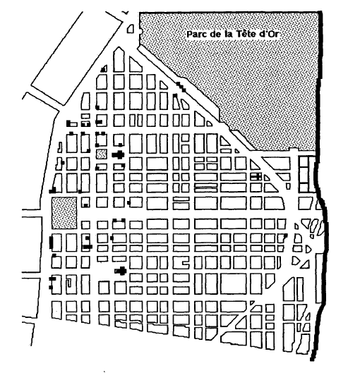 Carte n° 6 : Les membres du Jockey-Club dans le 6e arrondissement en 1906
