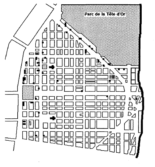Carte n° 10 : Les membres du cercle de l'Union dans le 6e arrondissement en 1936